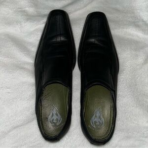 Classic Black Slip-On Leather Loafers
